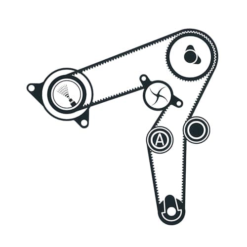 Image of SKF Water Pump And Timing Belt Kit With Gaskets VKMC 02190-2 Height 171 mm Length 271 mm Width 142 mm - OE Quality
