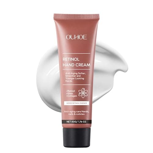 Image of VRAIKO OUHOE Retinol Anti-Aging Hand Cream, Mineral Hand Moisturizer with Retinol, Shea Butter and Collagen, for Younger Looking Hands, Soft Smooth Skin, Nails & Cuticles
