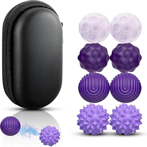 Image of JoyJoyful 8 PCS Magnetic Balls Fidget Toy for Adults Kids, Stress Relief Sensory Toys for Autism, Magnet Fidget Balls, Silicone Textures Gadgets Office Desk Toy, Stocking Stuffers (Purple)