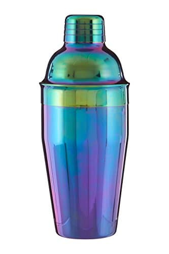 Image of Premier Housewares Cocktail Shaker, Rainbow, Stainless Steel, Multi-Colour, 8 x 8 x 21 cm