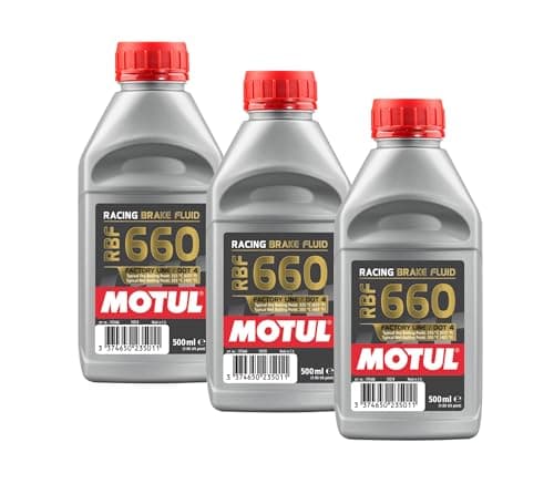 Image of WOL Motul 101666 Factory Line RBF 660 Dot 4 Racing Brake Fluid 500ml - Fully Synthetic Gear Fluid Extremely High Dry Boiling Point (3 Units)