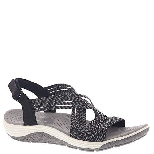 Image of Skechers REGGAE CUP-OH, SNAP!, Girl's Heels Sandals, Black (Black & Grey Gore Blk), 3 UK (36 EU)