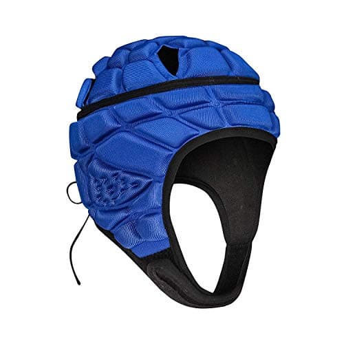 Image of DGYAO Rugby Headguard, Kids Boys Protective Headgear, Padded Gear Helmet For Head Protection Blue YM
