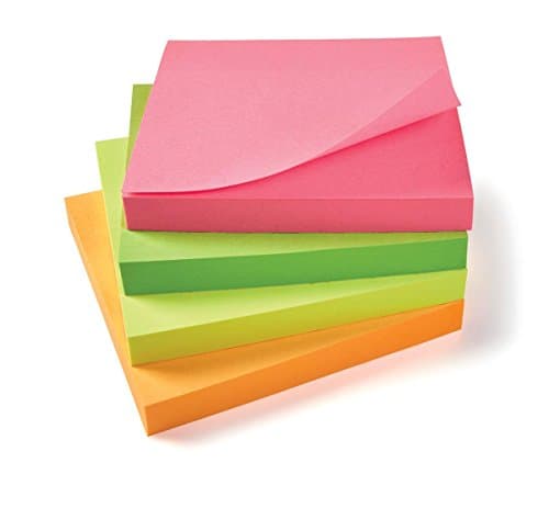 Image of 5 Star Re-Move Notes Repositionable Neon Pad of 100 Sheets 76x76mm Assorted [Pack of 12]