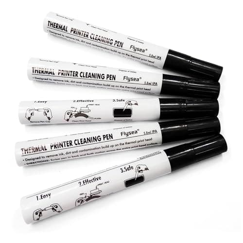 Image of JIAHG 5 PCS Thermal Printer Cleaning Pen Electronic Bill Printer Print Head Stain Remover Pen Office Supplies for Clean Dust Maintain Equipment