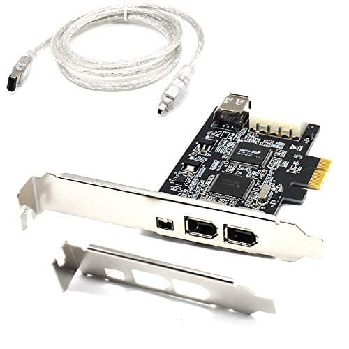 Image of Pardarsey PCIe Firewire Card for Windows 10, IEEE 1394 PCI Express Controller 4 Ports(3 x 6 Pin and 1 x 4 Pin), 1394a Firewire 800 Adapter for Windows 7/8/Mac OS with Low Profile Bracket and Cable