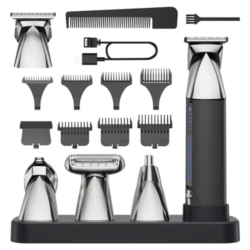 Image of ManEdge 9X – 9-in-1 Men's Grooming Kit 2025 (6th Gen) | Electric Beard, Hair & Nose Trimmer with 9 Attachments| USB Charging, DLC Blades | Salon-Grade Clipper & Gift Box