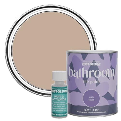 Image of Rust-Oleum Water-Resistant Bathroom Tile Paint in Satin Finish - Smitten 750ml