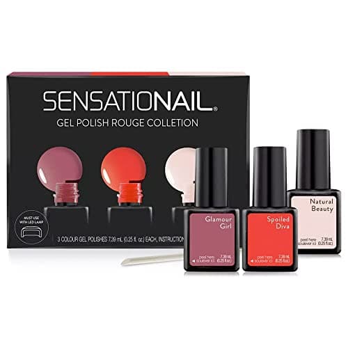 Image of Sensationail Damage Proof Gel Nail Polish Collection - Rouge (3 x 7.39ml)