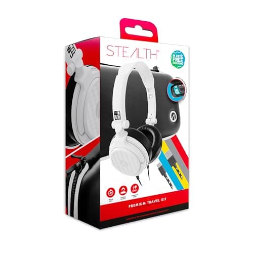 Image of Stealth Hard Shell Travel Accessory Kit Compatible with Nintendo Switch, Lite & OLED Including Headset and Premium Quality Braided USB-C Charging Cable