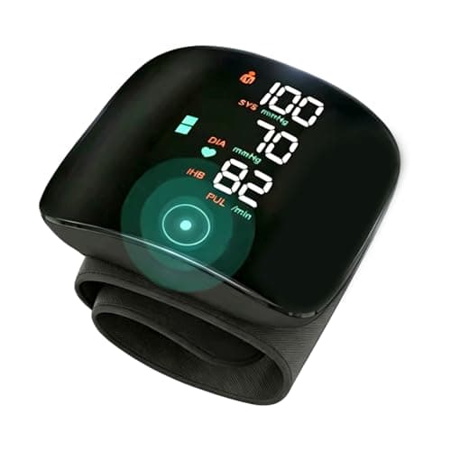 Image of atnayo Wrist Blood Pressure Monitor with Led Touch Screen, Portable Digital BP Machine Monitors with Dual User 99 Memory for Daily Use