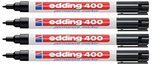 Image of edding Permanent Marker Black 400-01 (Pack of 4)