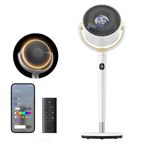 Image of Dreo 40 Inch Smart Standing Fan, 20dB Silent Pedestal fans for Bedroom, 120°+120° Oscillating Quiet Cooling Fan, Wi-Fi/Voice Control, DC Motor, 9 Speeds, 6 Modes, 12H Timer, 90 ft Circulator,White