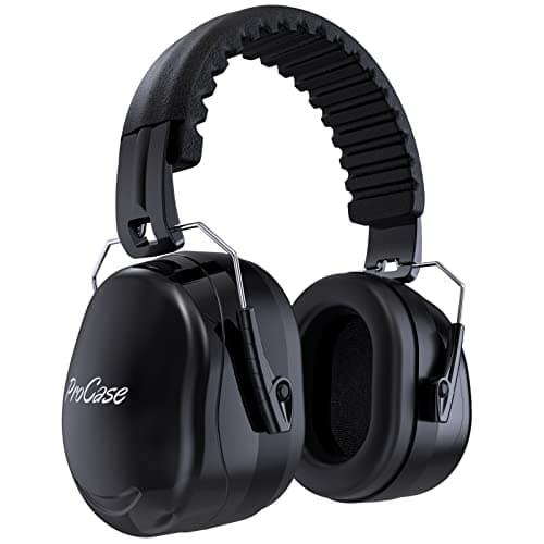 Image of ProCase Adult Ear Defenders, 32db Noise Cancelling Headphones Autism Ear Protectors Adjustable Hearing Protection Safety Ear Muffs for Sleeping Construction Shooting Machinery Work Mowing -Black