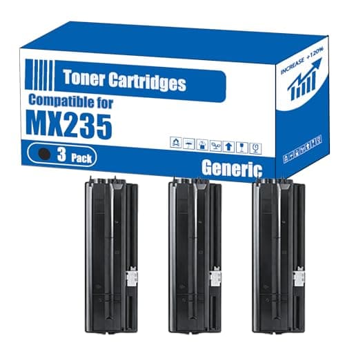 Image of TOEPPEX Compatible for Sharp MX235 MX-235GT Toner Cartridges MX-M232D MX-M180 MX-M182 MX-M182D MX-M202D Printers, High Yield 16000 Pages, Accurate Imaging Rich Colors (3 Pack Black)