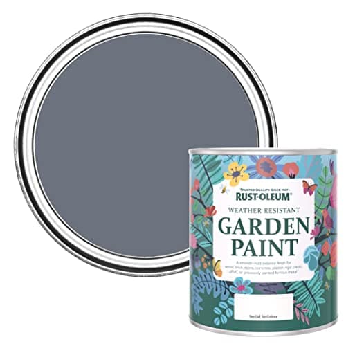 Image of Rust-Oleum Dark Grey Mould Resistant Garden Paint in Matt Finish - Marine Grey 750ml