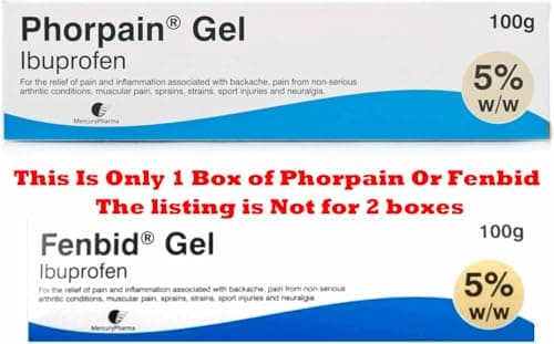 Image of Ibuprofen 5% Gel offering Excellent Pain Relief to Muscle and Joints 100g Tube