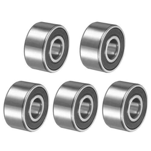 Image of sourcing map 5Pcs 3201-2RS/5201-2RS Double Row Sealed Angular Contact Ball Bearing, 12 x 32 x 15.9mm Ball Bearings for Electric Motor, Pumps, Compressors, Agricultural Machinery