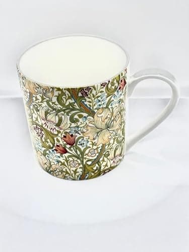Image of heritage Large China Mug Premium Fine Bone China 16Fl Oz Cups and Mugs - Professional Quality for Kitchens, Restaurants, Cafes - Golden Lilly Design
