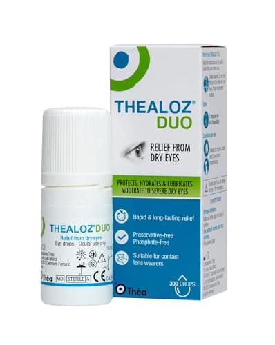 Image of Thealoz Duo Eye Drops | Preservative-Free | Rapid Relief for Dry, Tired, Sore Eyes | Contact Lens Friendly | 10ml (300 Drops)