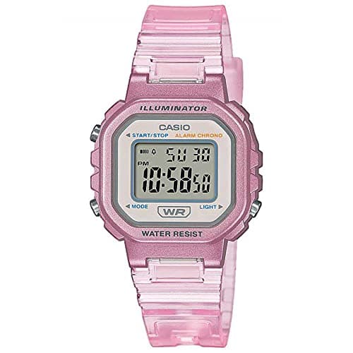 Image of Casio Unisex 30.00mm Quartz Watch with Clear Digital dial and Pink Plastic/Resin Bracelet Strap LA-20WHS-4AEF