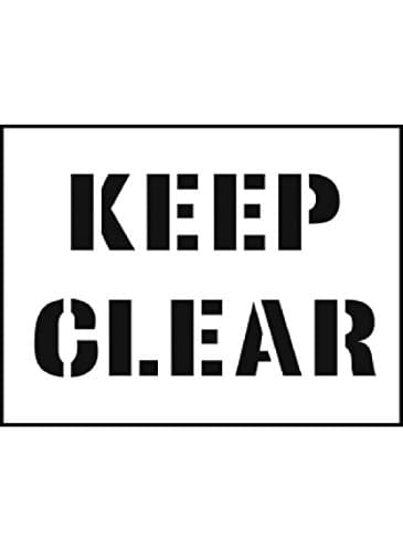 Image of Caledonia Signs 59660 Keep Clear Stencil Kit Label, 600 mm x 400 mm
