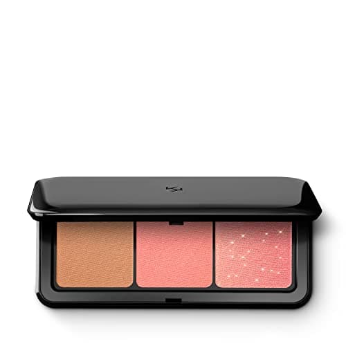 Image of KIKO Milano Multi Finish Trio Blush & Bronzer Palette 01 | Face Palette With 1 Bronzer And 2 Blushes In Matte And Metallic Finishes