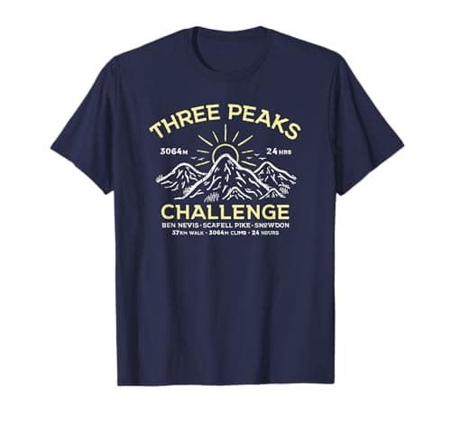 Image of Three Peaks Challenge T-Shirt | 3 Peak Mountains T Shirt T-Shirt