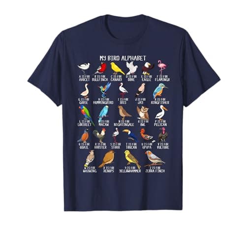 Image of Types Of Birds Alphabet A-Z ABC Bird T-Shirt