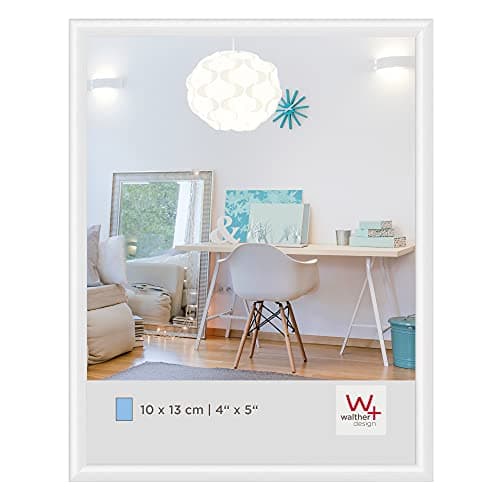 Image of walther Design Picture Frame White 10 x 13 cm New Lifestyle Plastic Frame KV113W