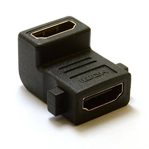 Image of kenable HDMI Right Angle Panel Mount Coupler v1.4 3D Compatible Female Sockets