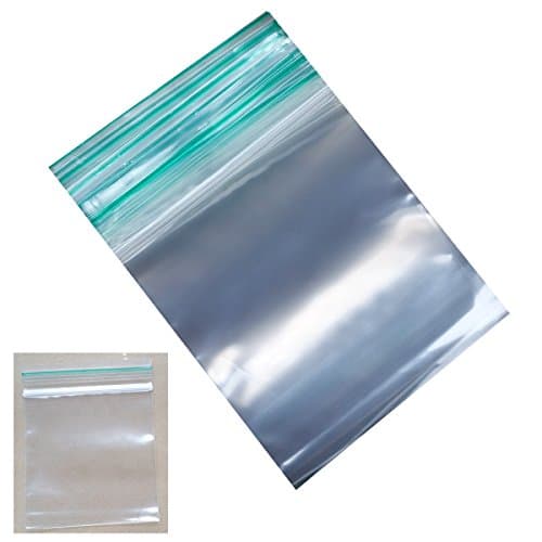 Image of 1000 (40mm x 40mm) Clear Poly Plastic Grip Seal Reusable Zip Lock Plain Bags