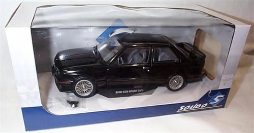 Image of solido B.M.W E-30 M-3 Sport Evo 1990 in Black car 1:18 scale diecast model