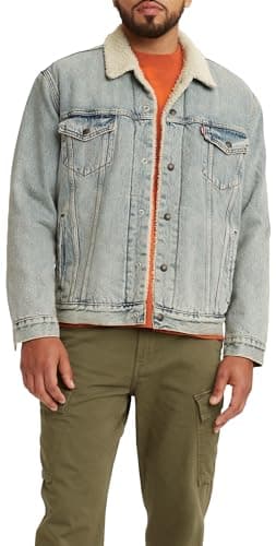 Image of Levi's Men's Type 3 Sherpa Trucker Denim Jacket, Stonebridge, M
