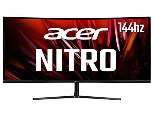 Image of Acer Nitro EI342CKRPbmiippx 34 inch Ultrawide Quad HD Curved Gaming Monitor (VA Panel, FreeSync Premium Pro, 144Hz, 1ms, HDR 400, DP, HDMI, Black)
