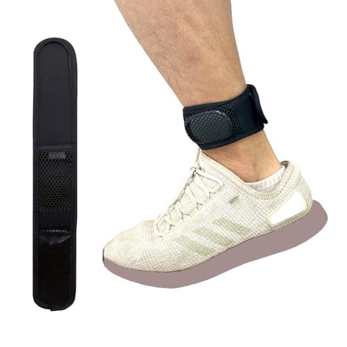 Image of AMMKRO Soft Adjustable Wear Ankle Strap Band with Mesh Pouch Compatible with Fitbit Zip/Ace 3/Alta/Sense 2/Inspire 3/Charge 5/Runlio/Samsung/Garmin vivosmart 4/5 Fitness Tracker (11 inches)
