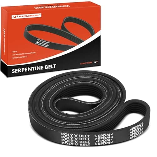 Image of A-Premium Serpentine Belt Replacement for Ford E-150 E-250 E-350 E-450 Econoline 2010 Mercedes-Benz GLS550 GLS63 AMG 2017-2019 Porsche, 3.0L 4.7L 5.5L 6.8L Diesel