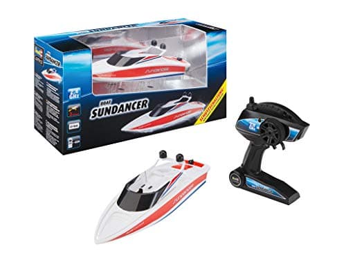 Image of Revell Control 24137 Remote Control Boat Sundancer With Precise 2.4 GHz Control, 2 Powerful Electric Motors, Powerful Li-Ion Battery, 2 Channel, Propellers Start Only In Water, 31cm in length