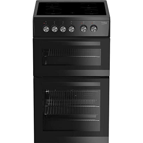 Image of Beko 50cm Double Oven Electric Cooker - Black