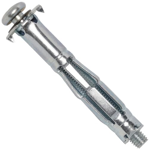 Image of M6 x 36mm Hollow Wall Anchor (Pack of: 5) Plasterboard Fixings Cavity Wall Anchors Heavy Duty Metal Plugs Molly