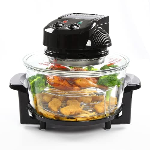 Image of EMtronics EMHO17EXB 17 Litre Halogen Oven Air Fryer Cooker 1400W with 60 Minute Timer and Temperature Control - Black