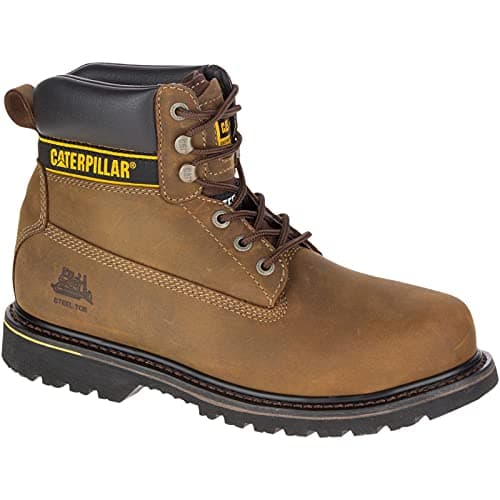 Image of Caterpillar Mens Holton Work Boots, Brown, 9 UK