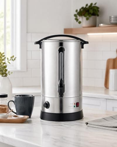 Image of 30 Litre Electric Stainless Steel Catering Hot Water Boiler Tea Urn Commercial