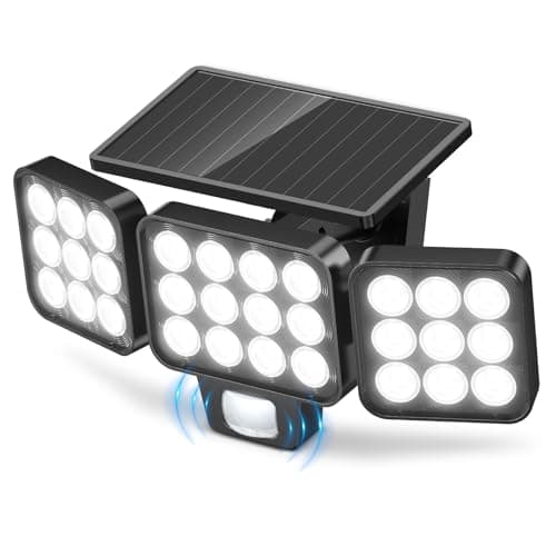 Image of GEARLITE Solar Security Lights Outdoor Motion Sensor, 3500 LM Solar Lights Outdoor Garden with 270° Wide Illumination Angle, Up to 15 Hours 3 Modes IP65 Outdoor Lights for Garage, Front Door and Yard