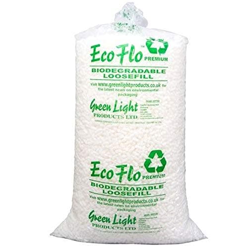 Image of BIODEGRADABLE Packing Peanuts Polystyrene Chips ECO-FLO Void Fill (15 Cubic ECO-FLO)