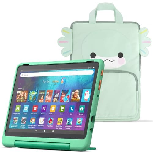 Image of Amazon Fire HD 10 Kids Pro tablet (newest gen)| ages 6–12 | 10.1" brilliant screen, parental controls, 32GB + Carrying Case for Amazon Kids Tablets