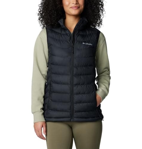 Image of Columbia Women's Powder Lite Vest, Puffer Vest Body Warmer, Black, Size L