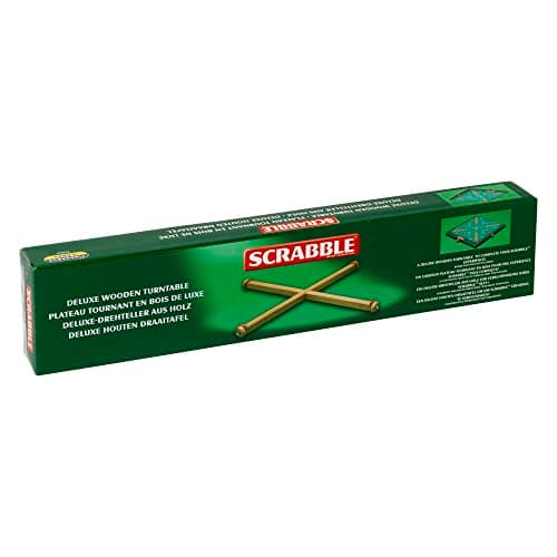 Image of Ideal | Scrabble: Classic Deluxe Wooden Turntable for easily rotating your game board | Classic Games | Word Games | For 2-4 Players | Ages 10+, Holds standard Scrabble boards up to 36cm x 36cm, 11216