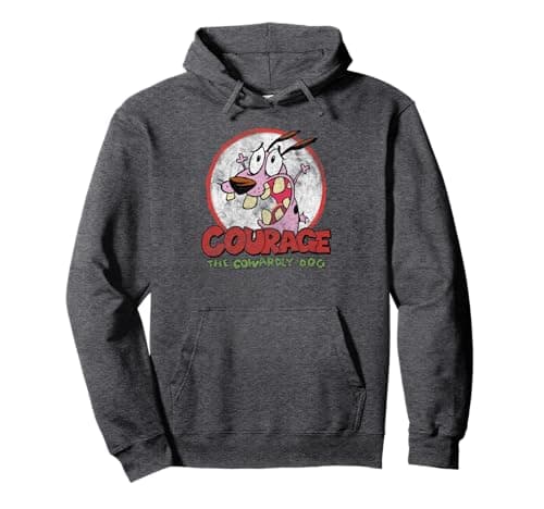 Image of Courage the Cowardly Dog Vintage Courage Pullover Hoodie