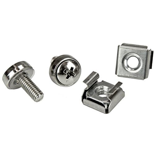 Image of StarTech.com M5 Mounting Screws and Cage Nuts for Server Rack Cabinet - Pack of 50 Server Rack Screws (CABSCREWM5)